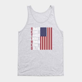 Military, Police, Pilot Retirement Gift Phonetic Alphabet Tank Top